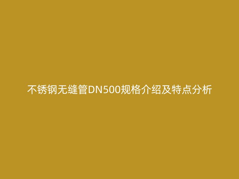 不銹鋼無縫管DN500規(guī)格介紹及特點分析